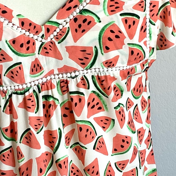 SUMMER CLOSEOUT ☀️ \Anthropologie\ Maeve Watermelon Shirt - Picture 11 of 14